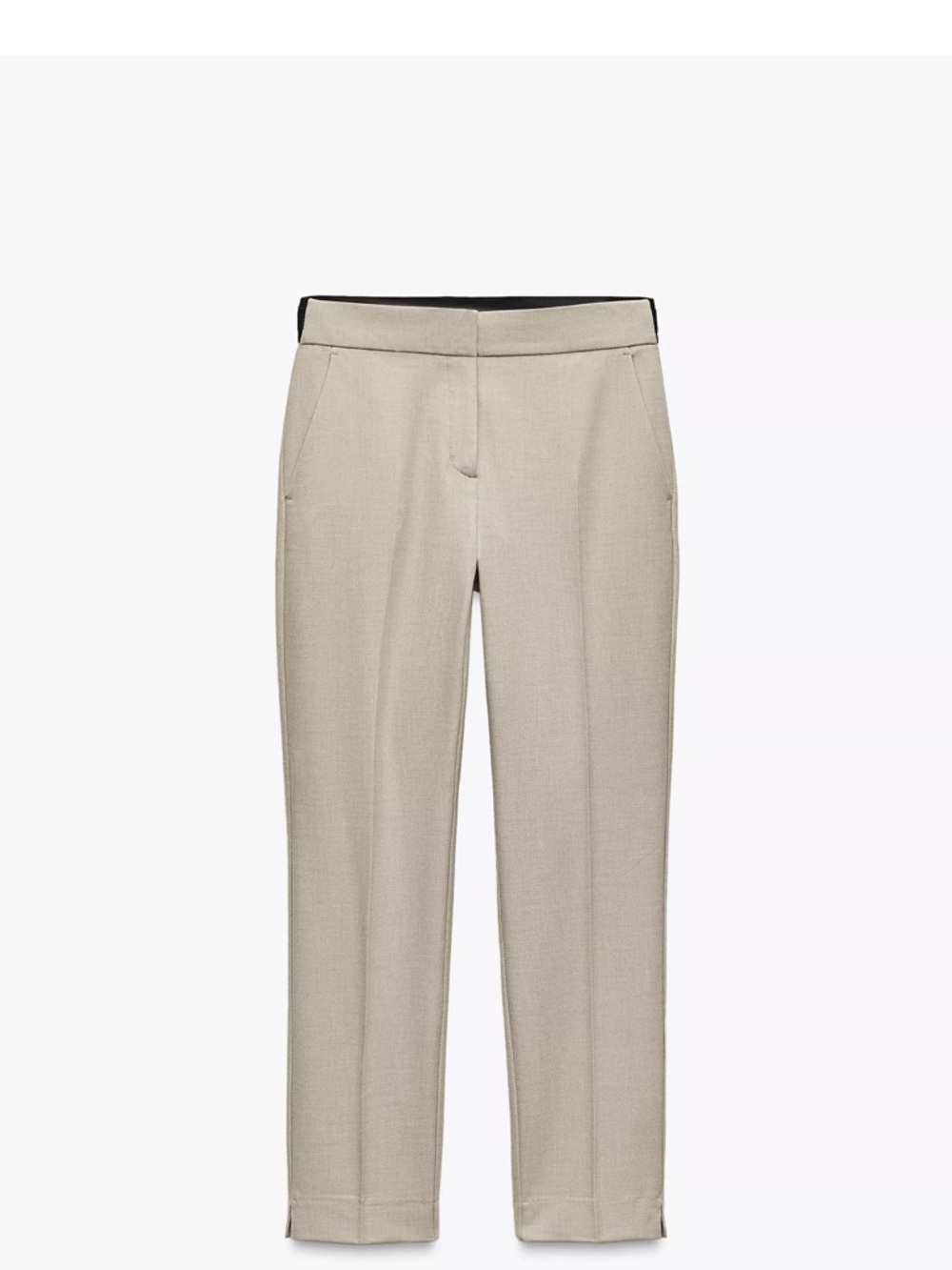 Soft Beige Ankle Dress Pants
